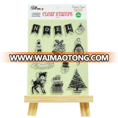 2017 13pk high quality TPR transparent marketing gift clear stamp