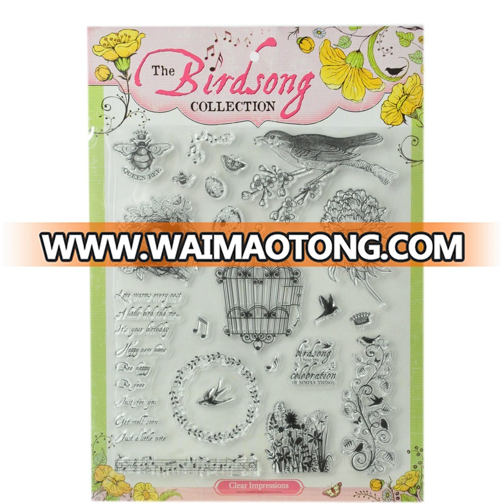 New style good quality birdsong clear stamp