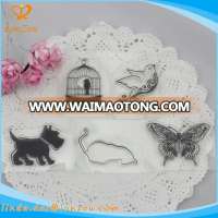 Clear stamps scrapbooking butterfly dog animals pattern custom silicone stamp for DIY Scrapbooking